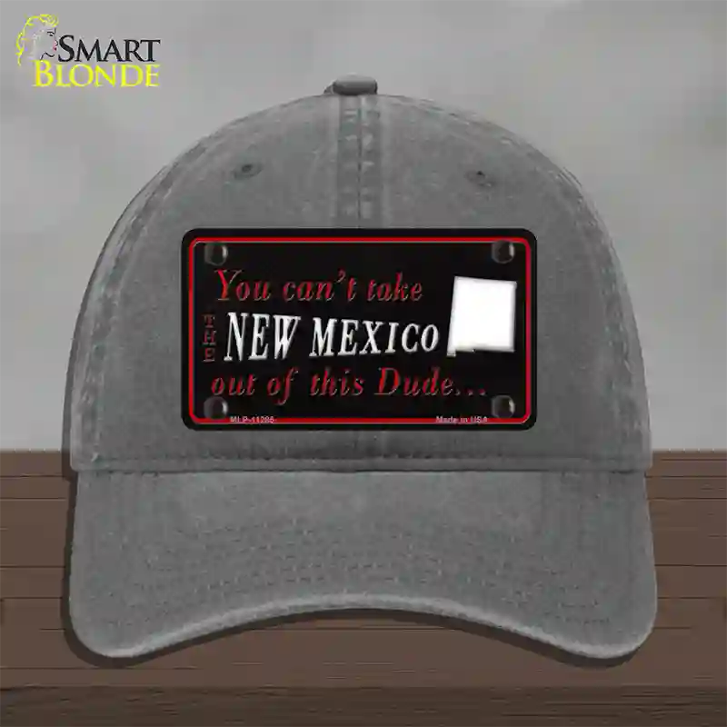 New Mexico Dude Novelty License Plate Hat Unconstructed Cotton / Charcoal