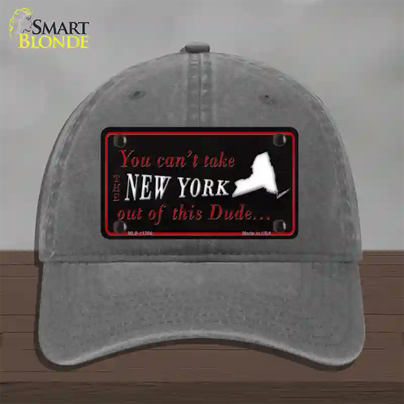 New York Dude Novelty License Plate Hat Unconstructed Cotton / Charcoal