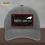 North Carolina Dude Novelty License Plate Hat Unconstructed Cotton / Charcoal