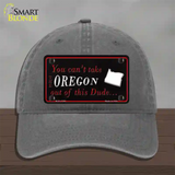 Oregon Dude Novelty License Plate Hat Unconstructed Cotton / Charcoal