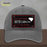 South Carolina Dude Novelty License Plate Hat Unconstructed Cotton / Charcoal