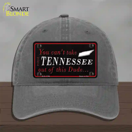 Tennessee Dude Novelty License Plate Hat Unconstructed Cotton / Charcoal