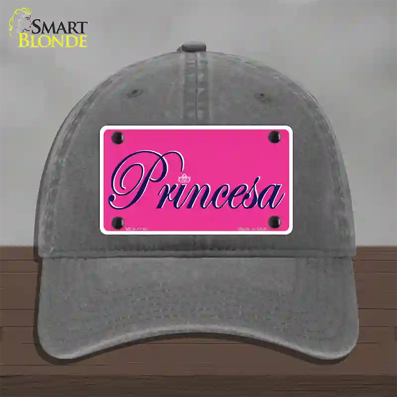 Princesa Novelty License Plate Hat Unconstructed Cotton / Charcoal