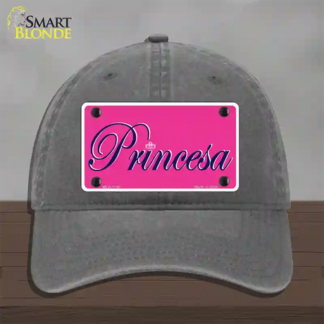 Princesa Novelty License Plate Hat Unconstructed Cotton / Charcoal