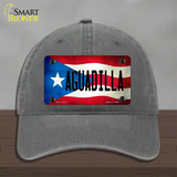 Aguadilla Puerto Rico Flag Novelty License Plate Hat Unconstructed Cotton / Charcoal