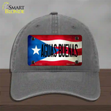 Aguas Buenas Puerto Rico Flag Novelty License Plate Hat Unconstructed Cotton / Charcoal