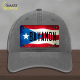 Bayamon Puerto Rico Flag Novelty License Plate Hat Unconstructed Cotton / Charcoal