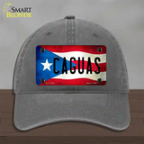 Caguas Puerto Rico Flag Novelty License Plate Hat Unconstructed Cotton / Charcoal