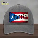 Catano Puerto Rico Flag Novelty License Plate Hat Unconstructed Cotton / Charcoal