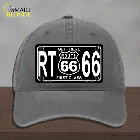 Get There 1st Class Novelty License Plate Hat Unconstructed Cotton / Charcoal