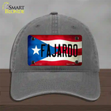 Fajardo Puerto Rico Flag Novelty License Plate Hat Unconstructed Cotton / Charcoal