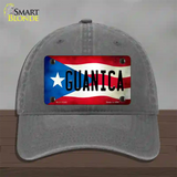 Guanica Puerto Rico Flag Novelty License Plate Hat Unconstructed Cotton / Charcoal