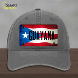 Guayama Puerto Rico Flag Novelty License Plate Hat Unconstructed Cotton / Charcoal