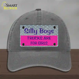 Silly Boys Novelty License Plate Hat Unconstructed Cotton / Charcoal