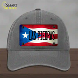 Las Piedras Puerto Rico Flag Novelty License Plate Hat Unconstructed Cotton / Charcoal