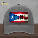 Toa Baja Puerto Rico Flag Novelty License Plate Hat Unconstructed Cotton / Charcoal