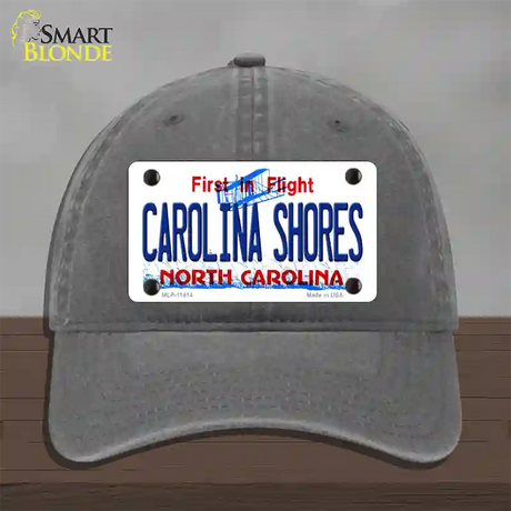 Carolina Shores North Carolina Novelty License Plate Hat Unconstructed Cotton / Charcoal