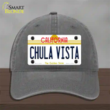 Chula Vista California Novelty License Plate Hat Unconstructed Cotton / Charcoal