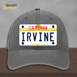 Irvine California Novelty License Plate Hat Unconstructed Cotton / Charcoal