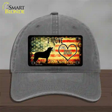 I Love My Dog Novelty License Plate Hat Unconstructed Cotton / Charcoal