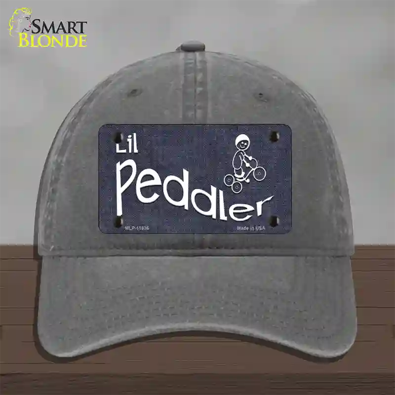 Lil Peddler Novelty License Plate Hat Unconstructed Cotton / Charcoal