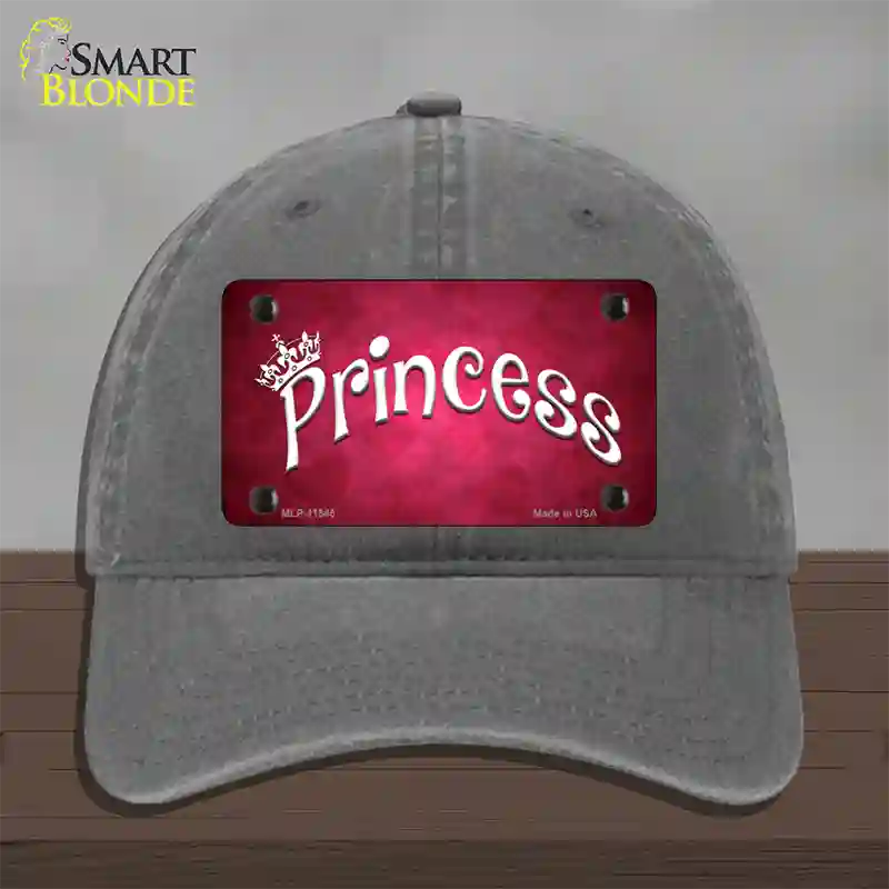 Princess Novelty License Plate Hat Unconstructed Cotton / Charcoal