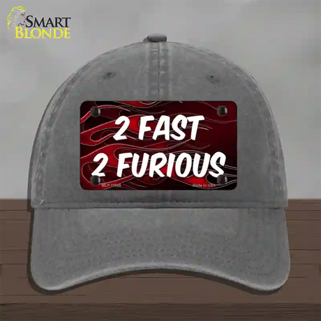 2 Fast 2 Furious Novelty License Plate Hat Unconstructed Cotton / Charcoal