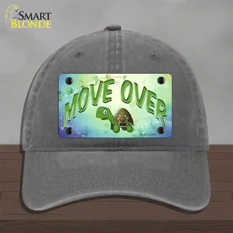 Move Over Novelty License Plate Hat Unconstructed Cotton / Charcoal