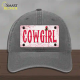 Cowgirl Pink Novelty License Plate Hat Unconstructed Cotton / Charcoal