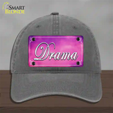 Drama Novelty License Plate Hat Unconstructed Cotton / Charcoal