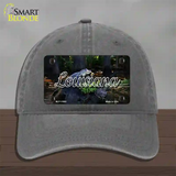 Louisiana Alligator Swamp State Novelty License Plate Hat Unconstructed Cotton / Charcoal