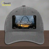 Missouri Gateway Arch State Novelty License Plate Hat Unconstructed Cotton / Charcoal