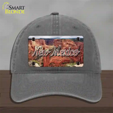 New Mexico Red Canyon State Novelty License Plate Hat Unconstructed Cotton / Charcoal