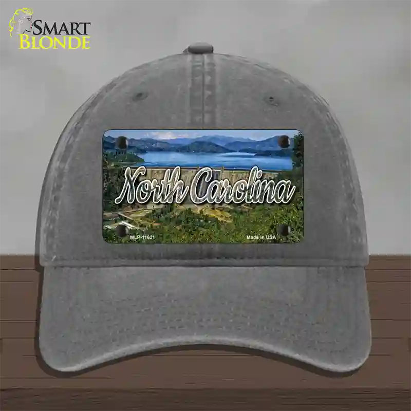 North Carolina Dam State Novelty License Plate Hat Unconstructed Cotton / Charcoal