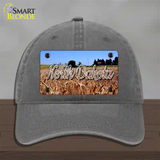 North Dakota Wheat Farm State Novelty License Plate Hat Unconstructed Cotton / Charcoal