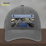 South Carolina City Bridge State Novelty License Plate Hat Unconstructed Cotton / Charcoal