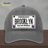 Brooklyn Puerto Rico Novelty License Plate Hat Unconstructed Cotton / Charcoal