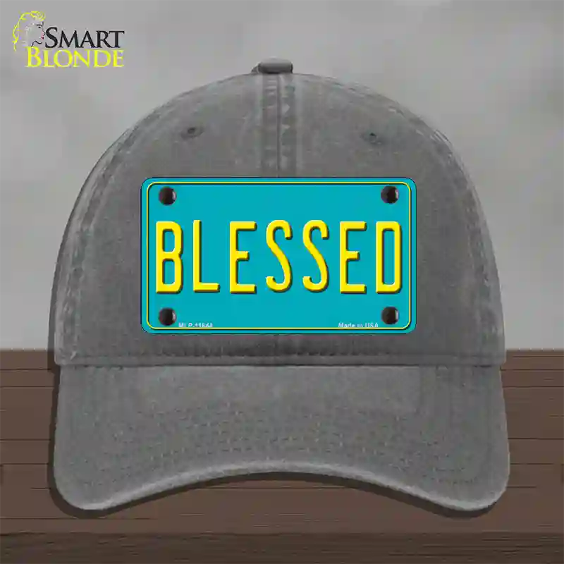 Blessed Novelty License Plate Hat Unconstructed Cotton / Charcoal