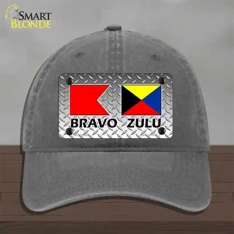 Bravo Zulu Novelty License Plate Hat Unconstructed Cotton / Charcoal