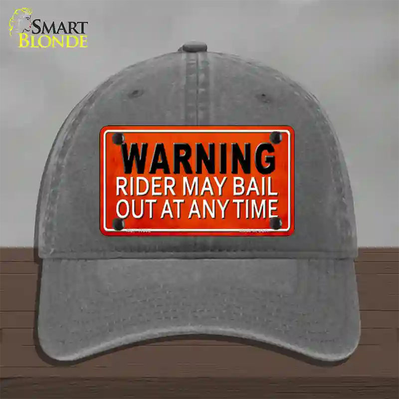 Rider May Bail Novelty License Plate Hat Unconstructed Cotton / Charcoal