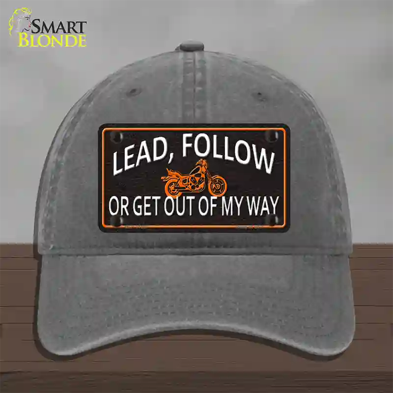 Lead Follow Novelty License Plate Hat Unconstructed Cotton / Charcoal