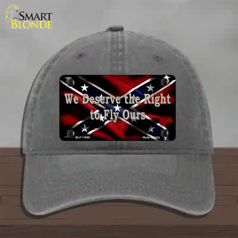 We Deserve The Right Novelty License Plate Hat Unconstructed Cotton / Charcoal