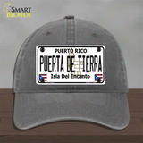 Puerta De Tierra Puerto Rico Novelty License Plate Hat Unconstructed Cotton / Charcoal