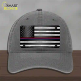 First Responder American Flag Novelty License Plate Hat Unconstructed Cotton / Charcoal