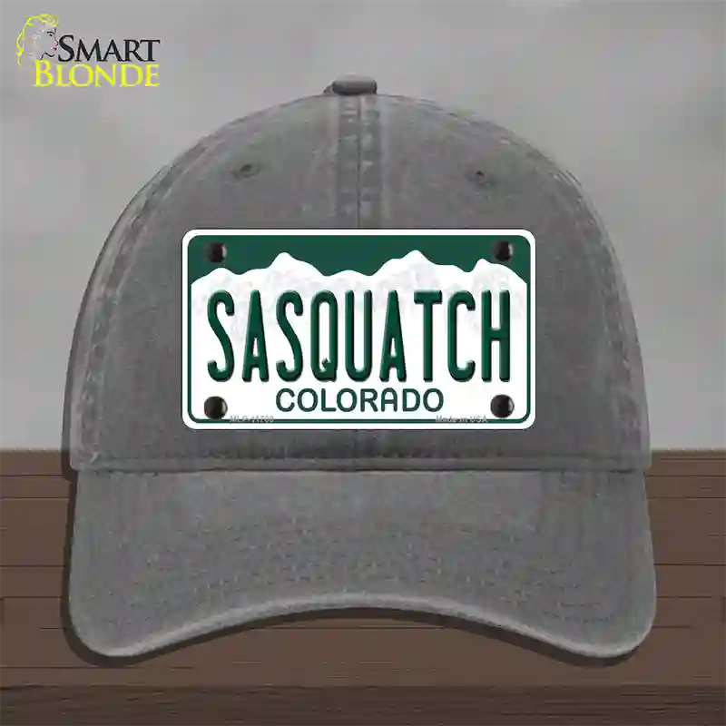 Sasquatch Colorado Novelty License Plate Hat Unconstructed Cotton / Charcoal