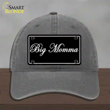 Big Momma Novelty License Plate Hat Unconstructed Cotton / Charcoal