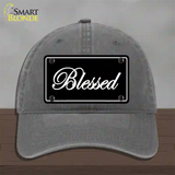 Blessed Black Novelty License Plate Hat Unconstructed Cotton / Charcoal