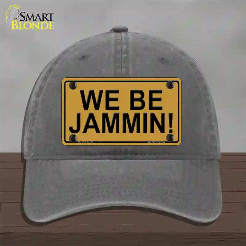 We Be Jammin Novelty License Plate Hat Unconstructed Cotton / Charcoal