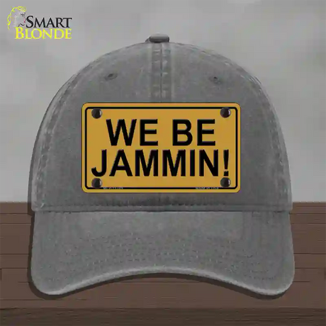 We Be Jammin Novelty License Plate Hat Unconstructed Cotton / Charcoal