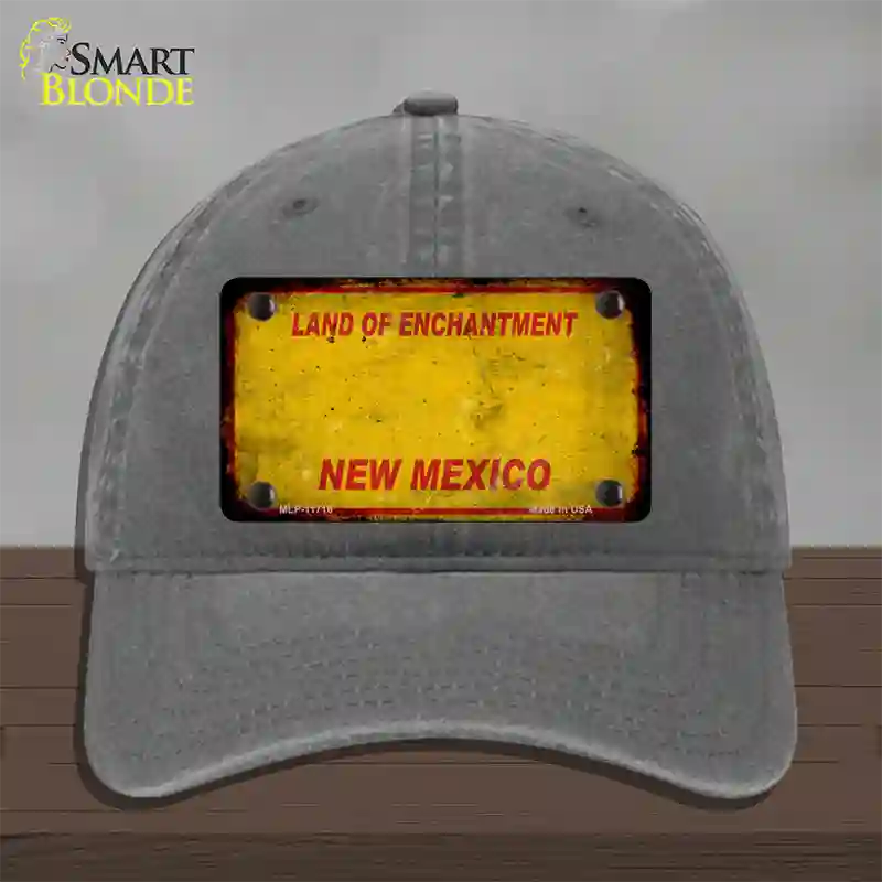 New Mexico Rusty Blank Novelty License Plate Hat Unconstructed Cotton / Charcoal